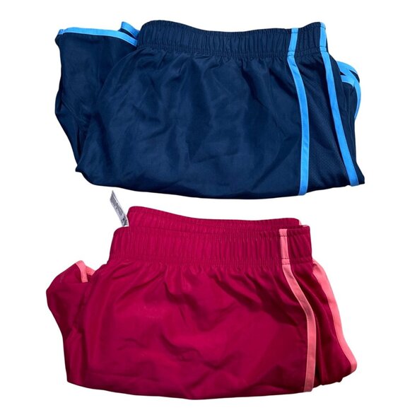 2 Member's Mark Athletic Shorts Blue Pink XL Extra Large Running Women's - Picture 1 of 11